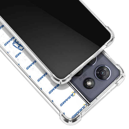 NFL Los Angeles Rams White Logo Blast Moto G Play 5G (2025) Clear Case